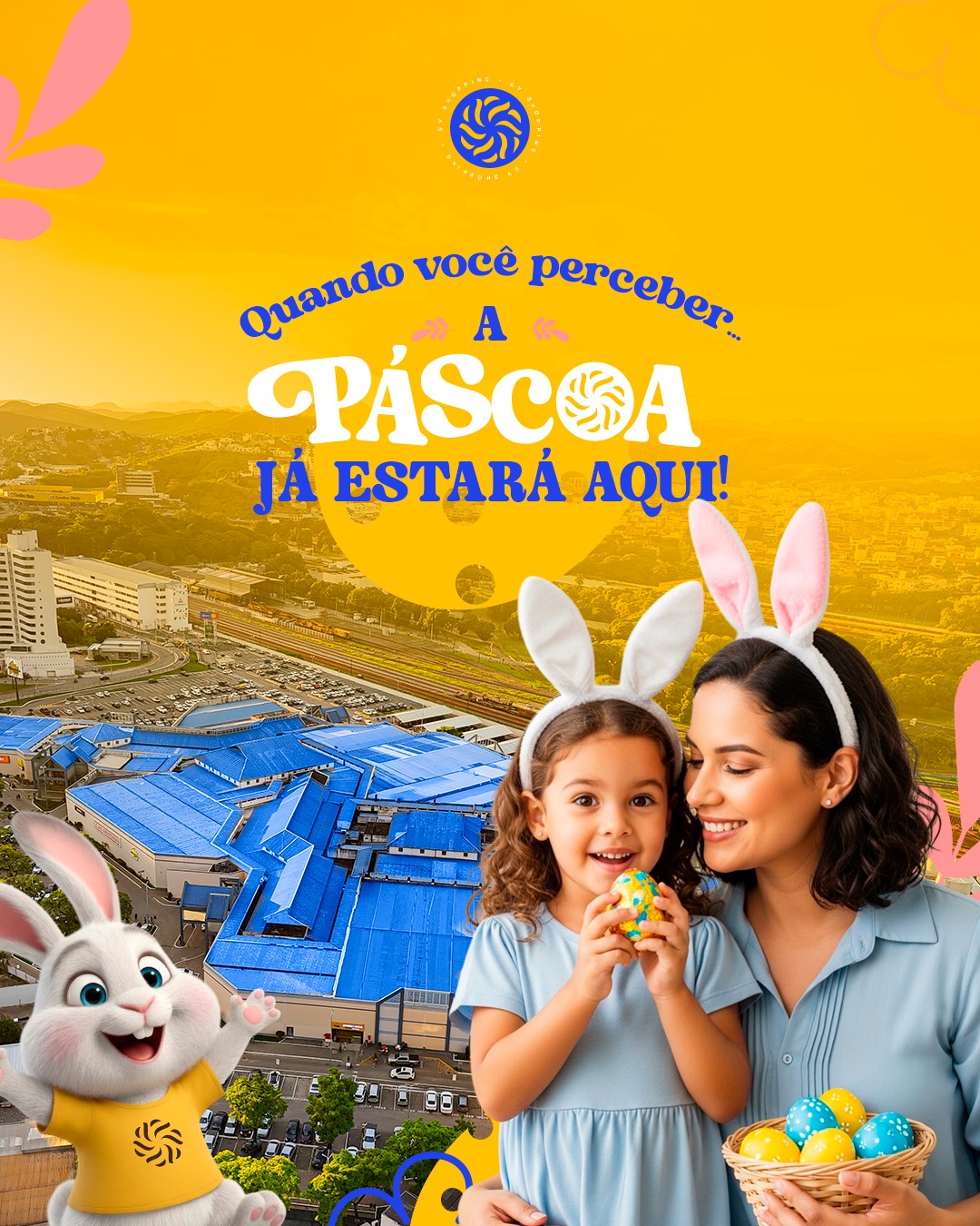 O tempo passa rápido. E quando você perceber… a Páscoa já chegou ✨É tempo de reunir a família, escolher os chocolates favoritos e viver momentos que ficam na memória.No GV Shopping, cada detalhe já está no clima da data para tornar esse momento ainda mais especial 🐰🍫#GVShopping #PáscoaNoGV #MomentosEmFamília #ExperiênciaGV #SeuDiaDoSeuJeito