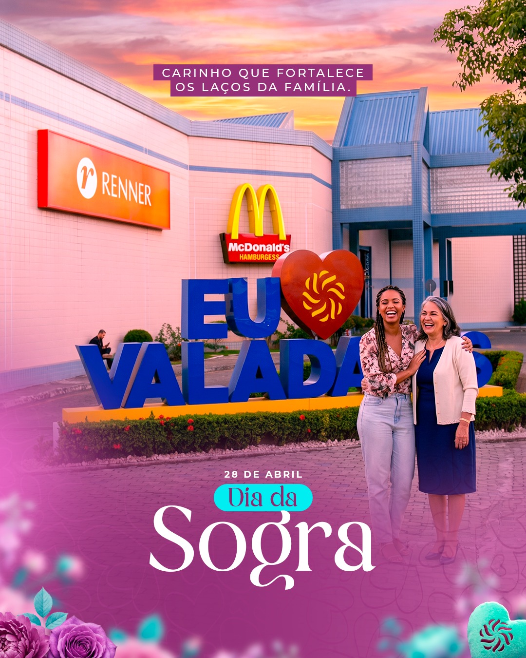 O Dia da Sogra é mais um momento para valorizar os laços, compartilhar risadas e aproveitar o tempo juntos.Que tal um passeio especial por aqui? O GV Shopping é o destino para viver esses momentos.#GVShopping #DiaDaSogra #Família #MomentosNoShopping #VemProGV