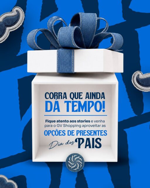 Ainda dá tempo de garantir o presente do Dia dos Pais e aproveitar ofertas especiais! 💙Acompanhe nossos stories e confira as lojas participantes. É a oportunidade perfeita para encontrar o presente ideal!Venha para o GV Shopping e aproveite as ofertas do Dia dos Pais!#GVShopping #DiaDosPais #SemanaDoCliente #Ofertas #Promoções #PresenteDiaDosPais #VivaTudoAqui
