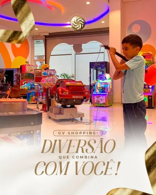 Sorrisos, brincadeiras e momentos que ficam na memória. 💛✨No GV Shopping, a diversão é para todas as idades e combina com cada fase da vida.Vem viver esses momentos com a gente! 🎈😊#GVShopping #Diversão #MomentosEmFamília