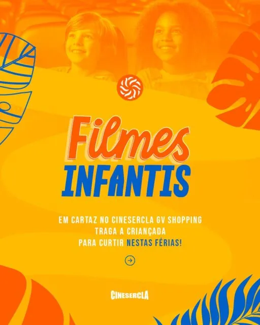Férias pedem diversão, entretenimento e bons momentos em família. 🎬✨No GV Shopping, a programação de desenhos infantis transforma o tempo livre das crianças em experiências leves, confortáveis e cheias de alegria.Um convite para curtir o lazer com quem você ama. 💛#GVShopping#FériasNoGV #Diversão#Entretenimento#Crianças#MomentoEmFamília#ExperiênciaGV