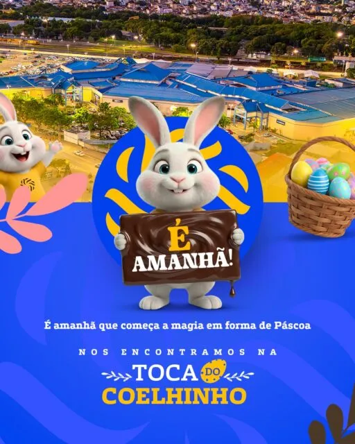 A magia da Páscoa começa amanhã no GV Shopping! 🐰✨Um momento especial preparado para encantar os pequenos e deixar essa época ainda mais doce. Nos encontramos na Toca do Coelhinho, onde a Páscoa vira memória 💚#GVShopping #PáscoaGV #TocaDoCoelhinho #PáscoaNoShopping #MomentosGV #DiversãoGV