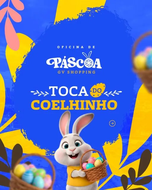 Nossos finais de semana ficaram ainda mais especiais, cheios de cores, imaginação e muitos sorrisos! 🐰🎨A oficina de Páscoa foi um sucesso com cada criança que passou por aqui para pintar, criar, brincar e viver momentos de pura diversão.Nosso carinho e agradecimento a essa turminha incrível que fez da Toca do Coelhinho um lugar ainda mais mágico! 💛✨Diversão você encontra aqui, onde a Páscoa vira memória!#PáscoaGVShopping #TocaDoCoelhinho #OficinaDePáscoa #DiversãoNoShopping #GVShopping
