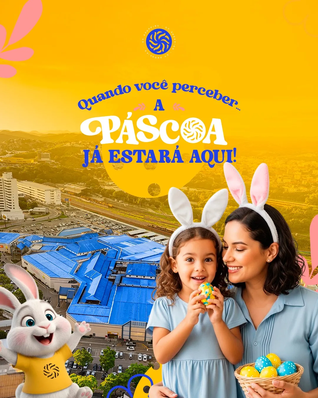 O tempo passa rápido. E quando você perceber… a Páscoa já chegou ✨É tempo de reunir a família, escolher os chocolates favoritos e viver momentos que ficam na memória.No GV Shopping, cada detalhe já está no clima da data para tornar esse momento ainda mais especial 🐰🍫#GVShopping #PáscoaNoGV #MomentosEmFamília #ExperiênciaGV #SeuDiaDoSeuJeito