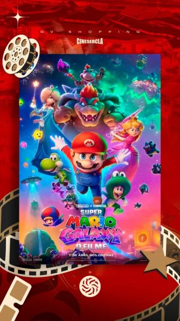 Ele voltou para mais uma aventura! 🍄🎮O mundo colorido, os desafios e os personagens que marcaram gerações estão de volta nas telonas. Prepare a pipoca e venha embarcar nessa jornada cheia de ação, nostalgia e diversão.A aventura do Super Mario te espera no cinema do GV Shopping. 🍿✨#GVShopping #Cinema #SuperMario #Diversão #VivaOGV