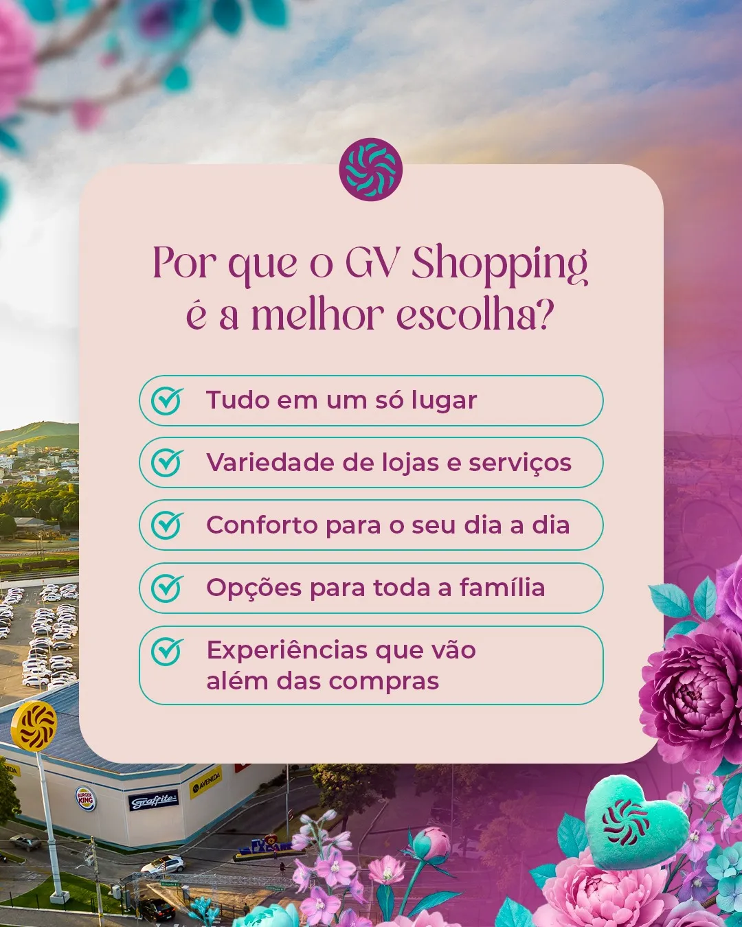 Escolher onde ir faz toda a diferença na rotina.No GV Shopping, você encontra praticidade, conforto e variedade para resolver o dia, aproveitar o tempo e viver bons momentos.Porque aqui, cada visita se adapta ao seu jeito 💛#GVShopping #SeuDiaDoSeuJeito #ExperiênciaGV #Praticidade #TudoEmUmSóLugar
