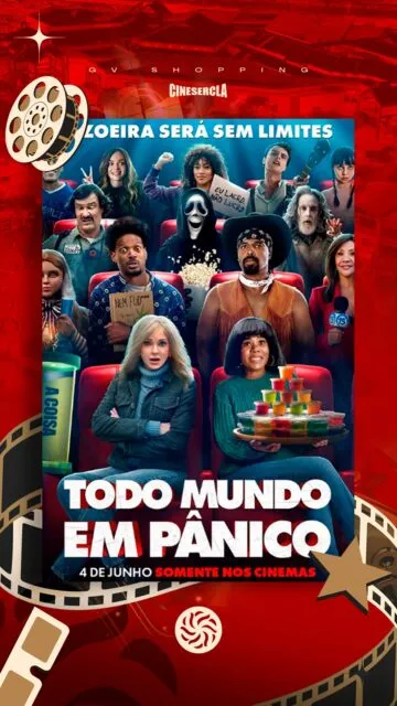 Tem coisa mais perigosa que um grupo de amigos sem noção? 👀🎬O terror virou piada de novo — e as risadas estão garantidas com a volta de Todo Mundo em Pânico! Prepare a pipoca, reúna a galera e venha curtir essa estreia no cinema do GV Shopping. 🍿✨Porque filme bom é aquele que faz você rir até nas cenas de susto. 😅#GVShopping #Cinema #TodoMundoEmPanico #Filme #Diversão