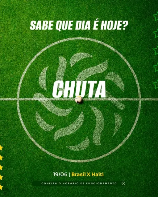 ⚽❤️ É hoje!O dia de viver toda a emoção do futebol chegou e o GV Shopping está preparado para receber você com horário especial.Passe por aqui e aproveite momentos especiais ao lado de quem compartilha essa paixão.GV Shopping – Onde a emoção entra em campo.#GVShopping #PaixãoEmJogo #Futebol #GovernadorValadares #ShoppingCenter