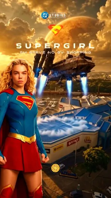 Ela chegou ✨🦸‍♀️Força, coragem e uma nova história pronta para conquistar as telonas. A estreia de Supergirl já tem destino certo no cinema do GV Shopping 🍿💫Chama a galera, garante a pipoca e vem viver essa estreia cheia de ação e emoção por aqui.#GVShopping #Cinema #Supergirl #Estreia #Diversão