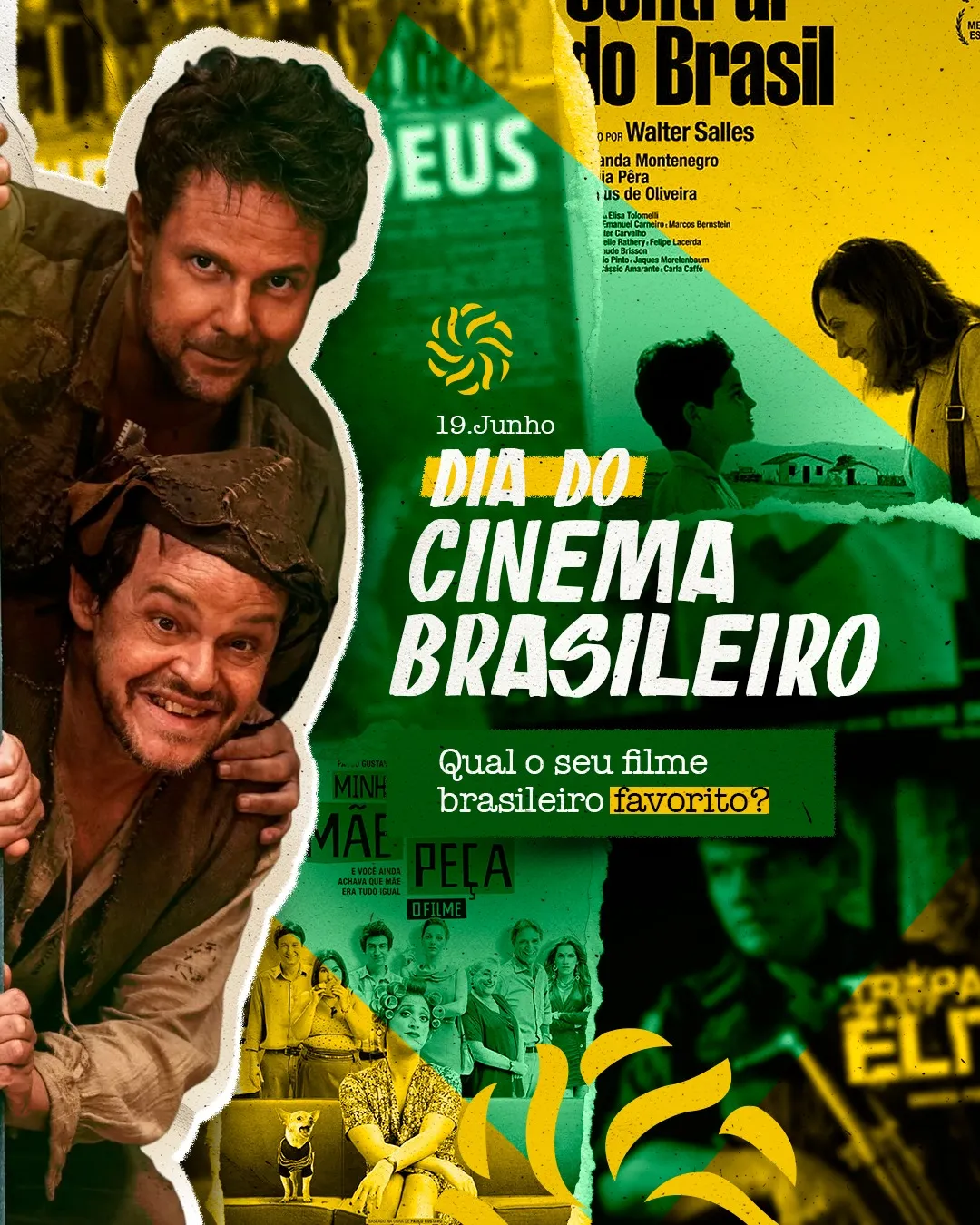 🎬 Histórias que emocionam, fazem rir, refletem a nossa cultura e marcam gerações.Hoje celebramos o cinema brasileiro e todos os filmes que fazem parte da memória dos brasileiros. 🤍19/06 • Dia do Cinema BrasileiroE aí, qual é o seu filme brasileiro favorito? 🍿#DiaDoCinemaBrasileiro #CinemaBrasileiro #FilmesBrasileiros #CulturaBrasileira #GVShopping