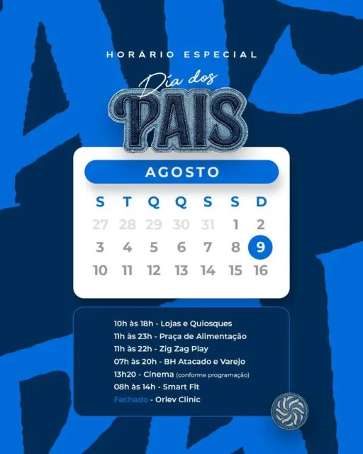 No Dia dos Pais, aproveite o horário especial do GV Shopping para escolher o presente de quem sempre esteve ao seu lado.As lojas funcionarão a partir das 10h, garantindo mais tempo e tranquilidade para encontrar algo especial.Esperamos você para celebrar essa data, encontrar opções para todos os estilos e garantir o presente perfeito! 🎁Dia dos Pais GV Shopping: Viva Junto Aqui!#GVShopping #DiaDosPais #VivaJuntoAqui #HorárioEspecial #PresentePerfeito