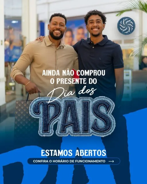 Ainda dá tempo de garantir um presente especial para o seu pai! Para você fazer suas compras com mais tranquilidade, confira os horários especiais de funcionamento do GV Shopping e programe sua visita.Esperamos você! 🛍️✨#GVShopping #DiaDosPais #HorárioEspecial #Compras #GovernadorValadares