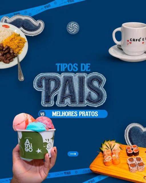 Todo pai tem sua comida favorita. E o seu, qual é?Do churrasco de domingo ao café que não pode faltar, alguns sabores combinam perfeitamente com cada estilo de pai.Conta pra gente nos comentários: qual prato representa o seu pai? ❤️Lojas: @ojigui @mistergrillgvE aproveite para viver momentos especiais em família no GV Shopping.Dia dos Pais GV Shopping - Viva junto aqui#DiaDosPais #GVShopping #MomentosEmFamília #PraçaDeAlimentação #GVShopping