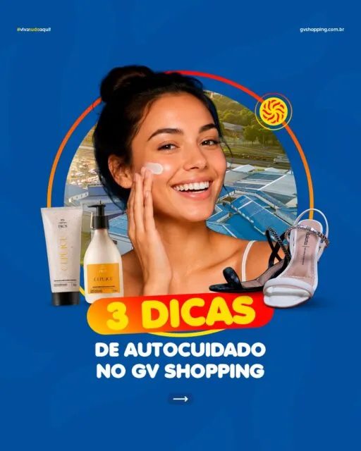 Tem dias em que tudo o que a gente precisa é tirar um tempinho para cuidar de si. 💜No GV Shopping, você encontra opções para deixar sua rotina de autocuidado ainda mais completa!Porque cuidar de você também faz parte dos melhores momentos.Viva tudo aqui! ✨Lojas: @espacolasergvshopping @natura.gv @essencialcalcados_gvshopping #GVShopping #VivaTudoAqui #Autocuidado #Espaçolaser