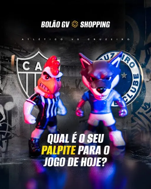 É dia de clássico!Hoje tem Atlético x Cruzeiro e queremos saber: qual é o seu palpite para o jogo? 👀E se a torcida já está no clima, o GV Shopping também entra nessa! 💙🖤Conta aqui nos comentários: quem leva a melhor hoje? 🏆👇Lojas: @loja.cruzeiro.gv @camarotedotorcedor #GVShopping #VivaTudoAqui #AtleticoMG #Cruzeiro #ClassicoMineiro