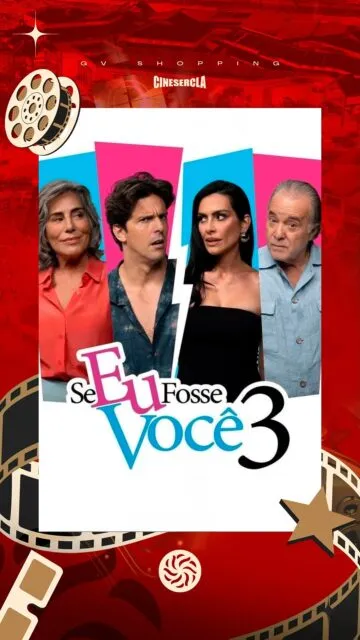🎬 A troca de corpos está de volta!Em Se Eu Fosse Você 3, Claudio e Helena enfrentam uma nova confusão — e, dessa vez, a família toda pode entrar nessa história. 😂Dá o play no trailer e prepare-se para dar boas risadas! 🍿#GVShopping #SeEuFosseVocê3 #Cinema #FilmesEmCartaz #VemProGV