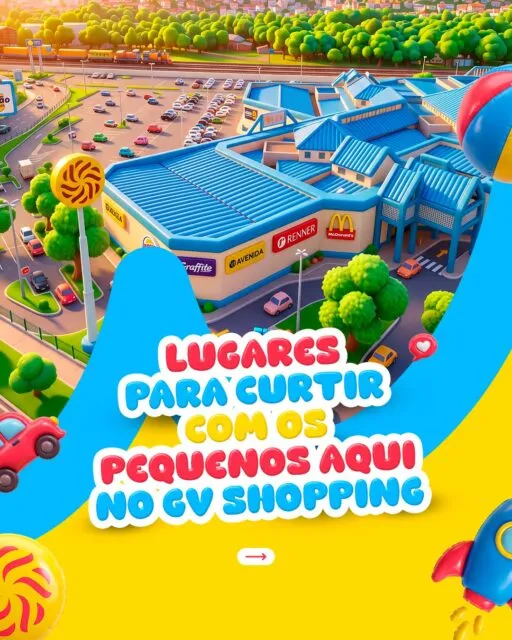 Um passeio com os pequenos fica ainda melhor quando tem diversão do começo ao fim!No GV Shopping, você encontra opções para transformar um dia comum em um momento especial em família: tem diversão, lanchinho e aquele cineminha com direito a pipoca. 🍿💜Reúna a criançada e venha aproveitar o GV Shopping!📍 GV Shopping. Viva tudo aqui!Lojas: @kolmeiakidsgv @burgerkingbr @cinesercla_oficial #GVShopping #DiversãoEmFamília #PasseioEmFamília #Crianças #VivaTudoAqui