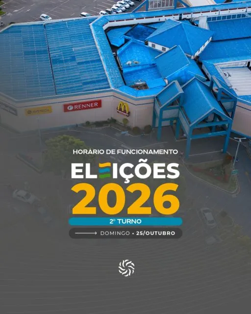Domingo de eleições por aqui! Para você se programar, confira o nosso funcionamento especial neste domingo, 25 de outubro. Salve este post e compartilhe com quem também vai passar pelo GV Shopping. 💚 #GVShopping #Eleições2026 #VivaTudoAqui
